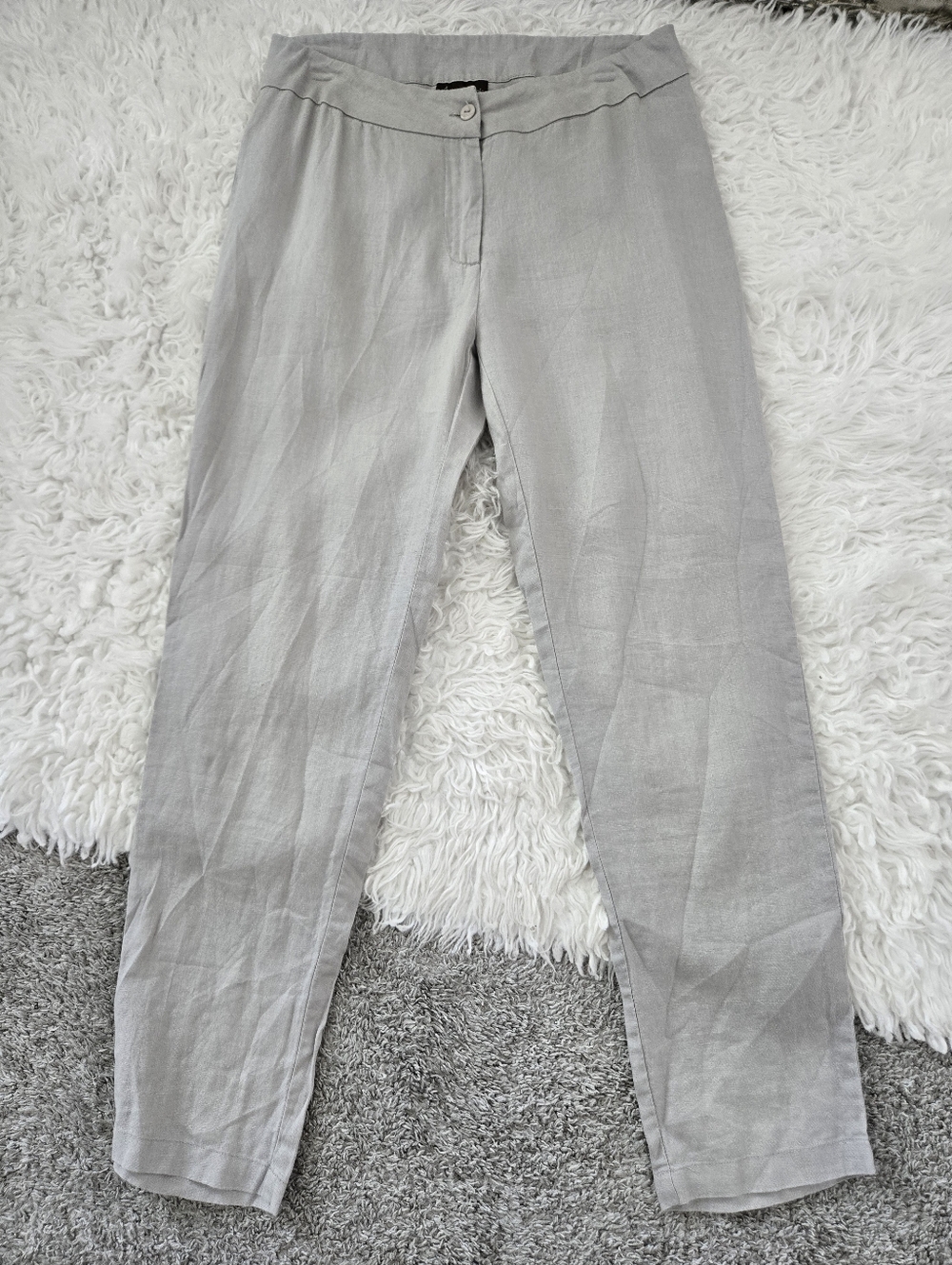 Apropos Grey 100% Linen Pants. Size 8.